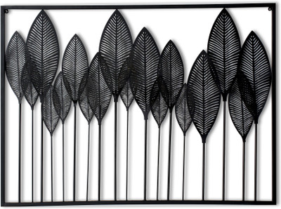 

Craftter Black Sobal Leaves Metal Wall Décor Hanging Large Wall Sculpture Art - 0 ml