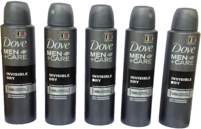 

Dove Invisible Dry (Pack of 5) Deodorant Spray - For Men(750 ml, Pack of 5)