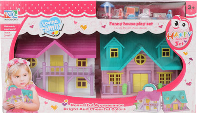 

BIG MONKEY TOYS Funny House Play set For Kids (Multicolor)(Pink, Green)