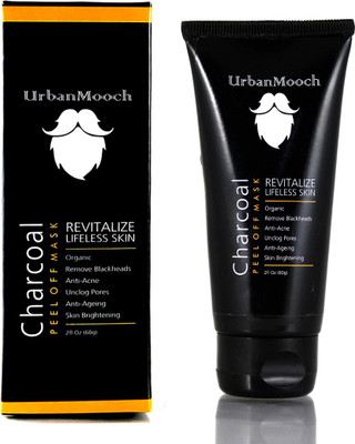 

UrbanMooch Activated Charcoal Peel Off Black Mask Face Pack (Remove Blackheads, Colling Effect) - Paraben & Sulphate FREE (60 ml)(60 ml)