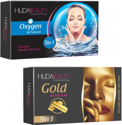 

Huda Beauty Professional Range Oxygen & Gold Facial Kit 900 g(Set of 2)