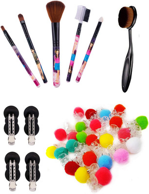

Confidence Combo Of Hair Accessories With Makeup Brushes For Girls For Home Use Hair Accessory Set(Multicolor)