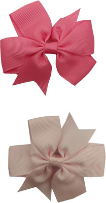 

craft maniacs Set of 2 pink 3" inches sailor bows Hair Pin, Back Pin, Hair Clip(Pink)