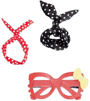 

Chooz Designer Studio Money Saving Wire Headband Girls Women Multi-Function Bunny Rabbit Ear Hair Band Head Band,Head Band Head Band Scarf (Multicolor) Set of 2 Beautiful Headband And 1 Googal clip Hair Clip, Hair Band(Multicolor)