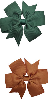 

craft maniacs Set of 2 solid color sailor bows Hair Pin, Back Pin, Hair Clip(Multicolor)