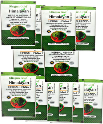 

shagun gold Pack Of 12 Himalayan Black hair color For hair coloring 240 Hair Color(green)