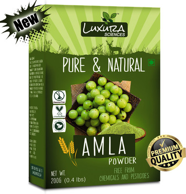 

Luxura Sciences Amla Powder For Hair Growth 200 Grams, 100% Pure, Organic and Double Filtered (200 g)