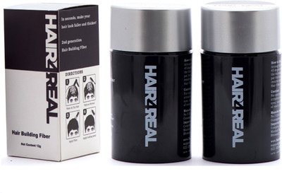 Hair4Real Hair Thickening Fiber Black 24g Fiber_24g Blk Extreme Hair Volumizer Hair Fiber(24 g)