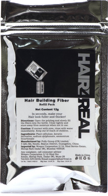 

Hair4Real Hair Loss Concealer Fibre Black Refill Pack 25g Ref_25g Blk Extreme Hair Volumizer Hair Fiber(25 g)