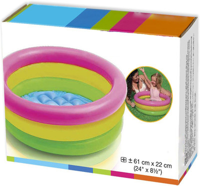 

MEGAEMART 2FT Bath Tub and Air Pump Inflatable Pool(Multicolor)