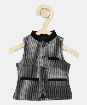 

Gini & Jony Sleeveless Self Design Baby Boy's Jacket, Navy(c656)