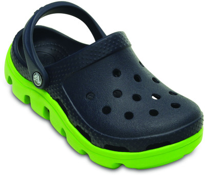 

Crocs Boys & Girls Slip-on Clogs(Dark Blue, Navy/volt green