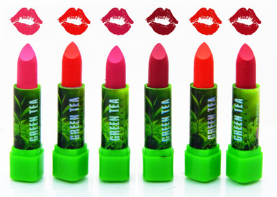 

firstzon™ Green tea extract matte moisturizing lipstick set of 6, S-B(S-B)