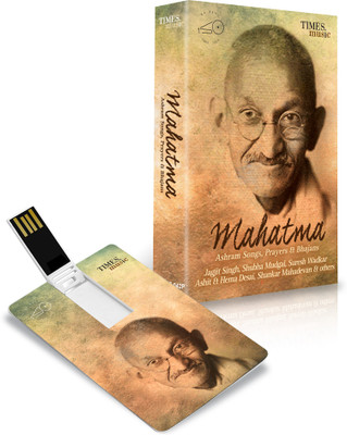 

Music Card MAHATMA (Ashram songs, prayers & bhajans) Pendrive Standard Edition(Hindi - Jagjit Singh, Shankar Mahadevan, Suresh Wadkar, Ashit & Hema Desai, Shubha Mudgal, Pt. Ajoy Chakravarty, Harish Bhimani, Kaushiki Chakrabarty, Sadhana Sargam, Kumar Raj