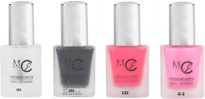 

Million Colors Premium Matte Nail Lacquer 101, 143, 132, g2(Pack of 4)