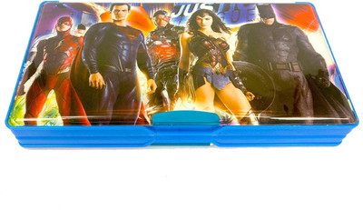 

Saamarth Impex LARGE PENCIL BOX Justice League Art Plastic Pencil Box(Set of 1, Dark Blue)