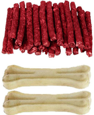 

Pets Empire Pressed Dog Bone 5 inches - 1 Kg and Mutton Sticks - 1Kg Mutton Dog Chew Chicken, Mutton 2 kg Dry Dog Food(Pack of 2)
