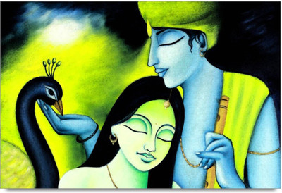 

Aabhaas Radha Krishna Wall Poster Fine Art Print(12 inch X 18 inch, Rolled)