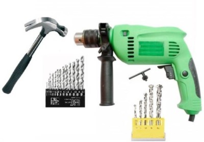 Tinax 13mm Hammer Drill Machine With Kit Set Power & Hand Tool Kit(21 Tools)