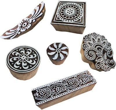 skart wooden printing Printing Blocks(Pack of 6)