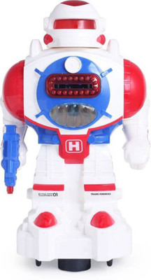 

tysm creation Bump & Go Smart Robot Disk Shot With Light And Sound Toy For Kids