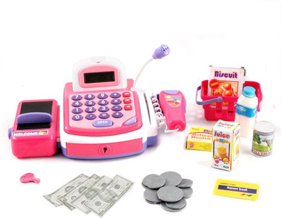 

crazy toys Pretend Play Electronic Cash Register Toy Realistic Actions & Sounds