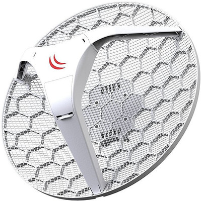 

MikroTIK LHG 5 Light Head Grid 5 GHz, Integrated Dual Polarization 24.5 dBi Grid Antenna Router(White)