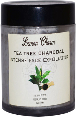 

Lemon Charm Organic Tea Tree Charcoal Intense Face Exfoliator For Dead Skin Removal Scrub(100 ml)