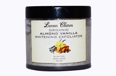 

Lemon Charm Organic Almond Vanilla brightening Exfoliator Face Scrub(100 ml)