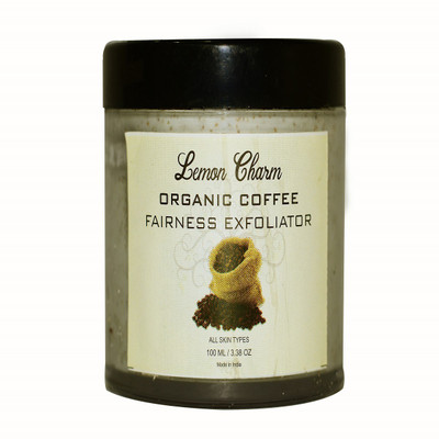 

Lemon Charm Organic Coffee Fairness Exfoliator Face Scrub For Extra Glow Scrub(100 ml)