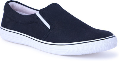 

CLOSHO Black Shoes Canvas Shoes For Men(Navy, White