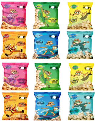 

Fitminis Roasted Makhana Healthy snack (Foxnuts)- Assorted Flavours(45 g, Pack of 12)