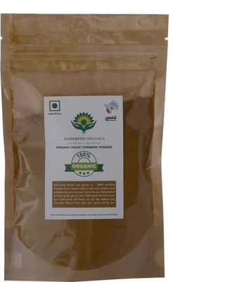 

Aaharved Organics 100% Certified Organic Turmeric Powder/ Haldi, 400 Grams ( 2 Packs of 200 Grams)(400 g)