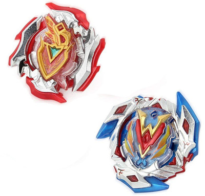 

TreandKart Tornado Gyro Combat B-104 Winning Valkyrie.12vi and B-105 Z Achiller.11.xt Starter Spinning Top(Red, Blue)