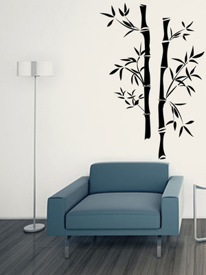 ALLURE 109 cm Bamboo Tree Self Adhesive Sticker(Pack of 1)