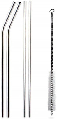 

Iktu Bent Drinking Straw(Silver, Pack of 4)