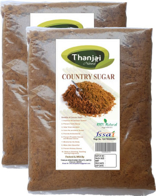 

THANJAI NATURAL Organic Country Sugar 2kg Traditional Method Made 100% Natural Sugar(2000 g, Pack of 2)