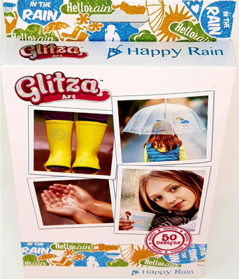 

GLITZA 50 Designs Sparklz & Glitter Tattoos (HAPPY RAIN)(Rain, Umbrella, Sun, etc)