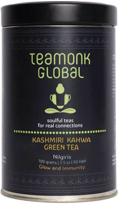 

Teamonk Global Nilgiri Kashmiri Kahwa Green Tea for Weight Loss, 120 Teabags-Pack of 4 (30 Teabags each) | Natural Ingredients: Saffron, Ginger, Cardamom, Clove | 100% Natural Whole Leaf Pyramid Teabags | Desi Kahwa No Additives Saffron, Ginger, Cardamom,