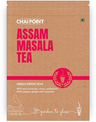 

chai point Assam Masala Tea 200g (80 cups) | Natural Spices (cinnamon, clove, cardamon, ginger, black pepper), Single Origin Tea Unflavoured Masala Tea(500 g, Box)