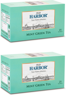 

old harbor tea Mint Green Tea 25 Tea Bags Mint Mint Green Tea Bags(100 g, Box)