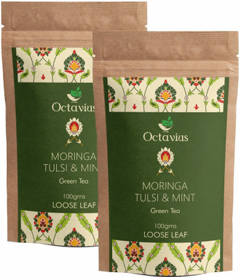 

Octavius Moringa, Tulsi & Mint Green loose leaf Tulsi, Mint Green Tea(100 g, Vacuum Pack)