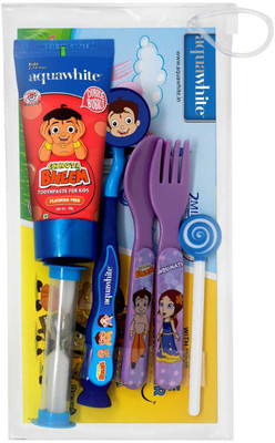 

aquawhite CHHOTA BHEEM Eat, Brush, Smile Dubble Bubble Gift Pack, Health & Personal Care, Gift Sets. Toothpaste(80 g, Pack of 6)