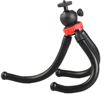 

Techlife Solutions Flexible Tripod with 360Â° Rotating Ball Head Tripod Tripod(Black, Red, Supports Up to 1000)