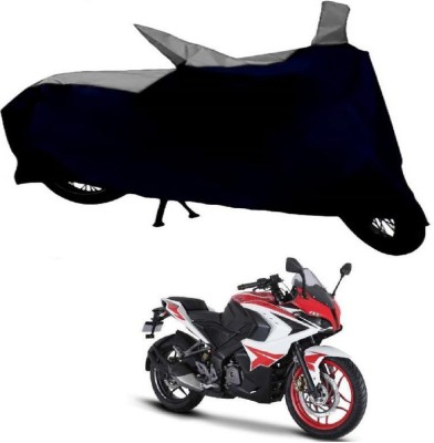 InayaAutoMotive Two Wheeler Cover for Bajaj(Avenger 220 Street, Silver, Black)