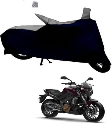 InayaAutoMotive Two Wheeler Cover for Bajaj(Pulsar 150 DTS-i, Silver, Black)