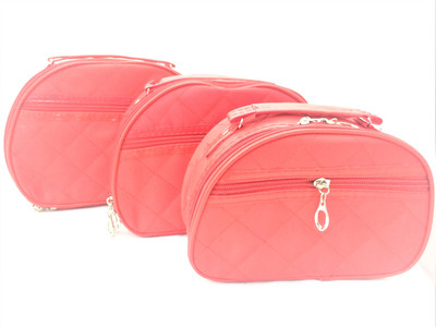 shamax RED DIAMOND 3 P.C. SET COSMATIC BAG vanity bag Vanity Box(Red diamond)