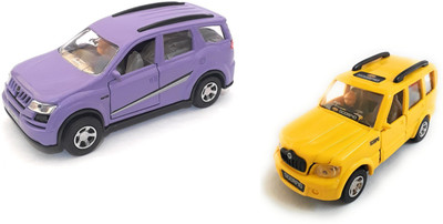

The Game Begins Combo Toys of Mahindra XUV 500 Car and Scorpio Car |Miniature Toys|Pull back and go| Purple,Yellow - Pack of 2 Toys(Purple, Yellow)
