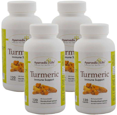 

Ayurvedic Life Turmeric 120 capsules - Pack of 4(300 mg)
