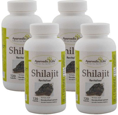 

Ayurvedic Life Shilajit 120 capsules - Pack of 4(375 mg)